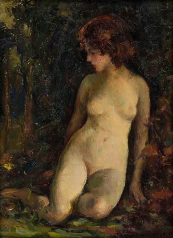 ARTHUR W. WOELFLE Seated Nude.